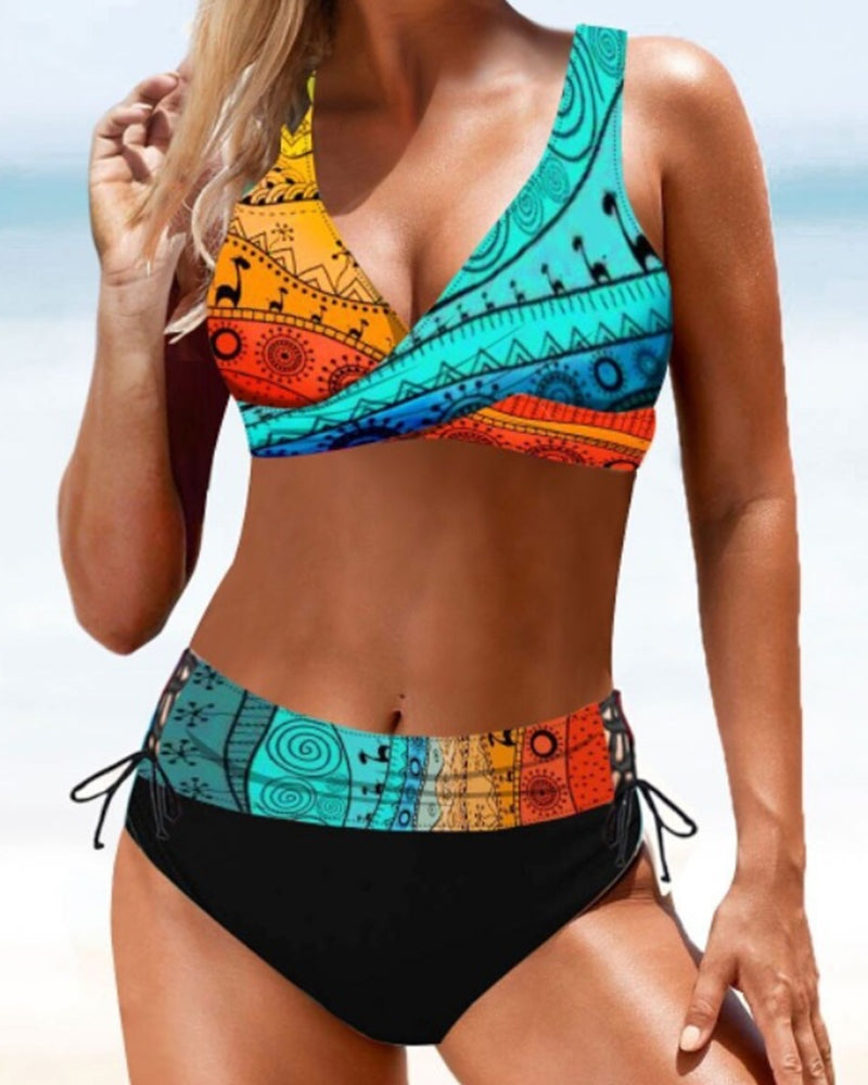 Evalyn - Vrolijke Kleurrijke Bikini