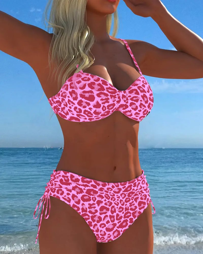 Noella™ | Tweedelige Bikini met Luipaardprint – Zelfverzekerde Elegantie & Comfortabele Pasvorm