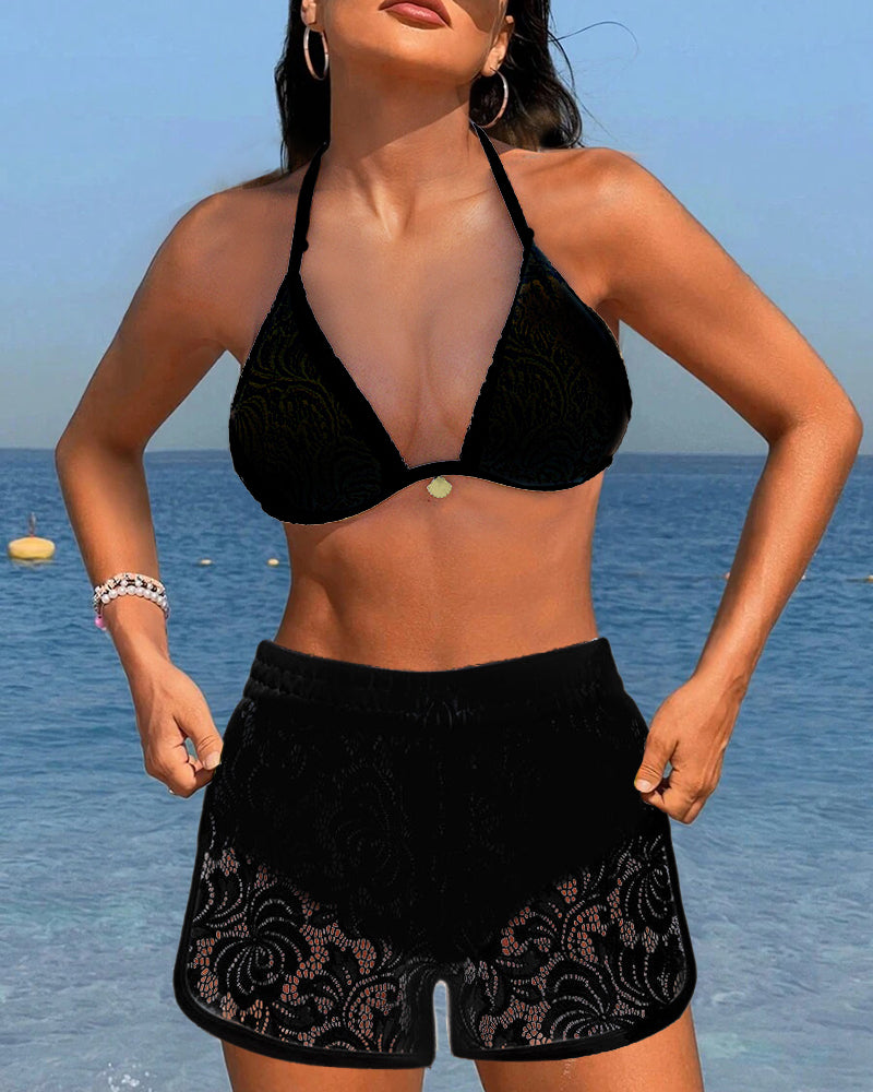 Bloom® | Elegante Effen Kanten Bikiniset
