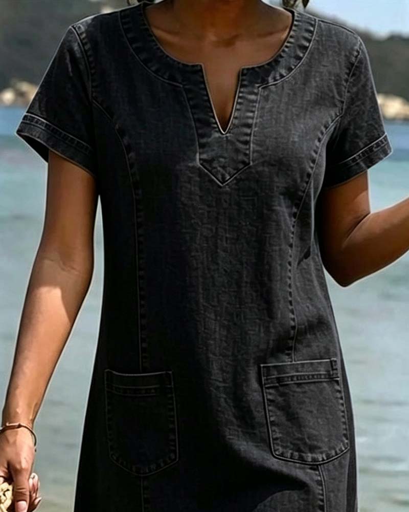 Myrthe™ | Denim Jurk – Ontspannen Stijl & Vrije Beweging