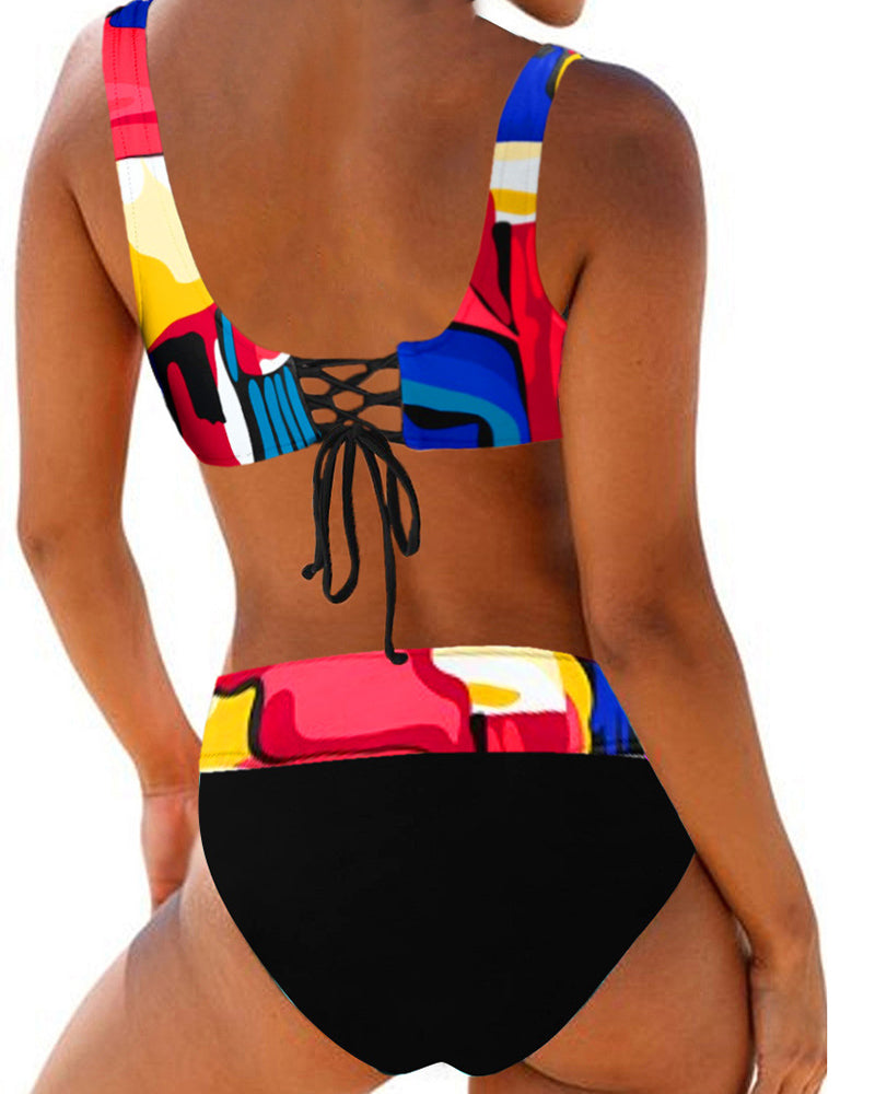 Evalyn - Vrolijke Kleurrijke Bikini