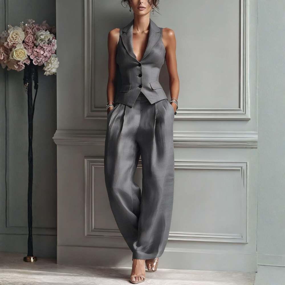 Anitia™ | Elegante, op maat gemaakte tweedelige set – Verfijnd en tijdloos
