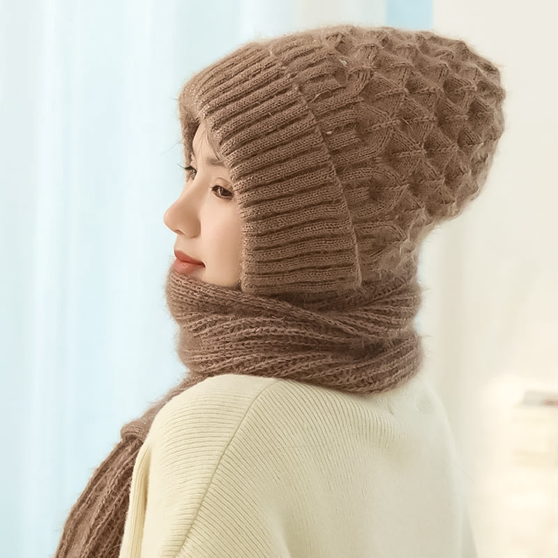 Esther™ | Luxe Winddichte Muts & Sjaal – Ultieme Warmte, Zachte Fleecevoering & Winterproof Comfort