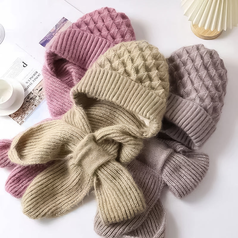 Esther™ | Luxe Winddichte Muts & Sjaal – Ultieme Warmte, Zachte Fleecevoering & Winterproof Comfort