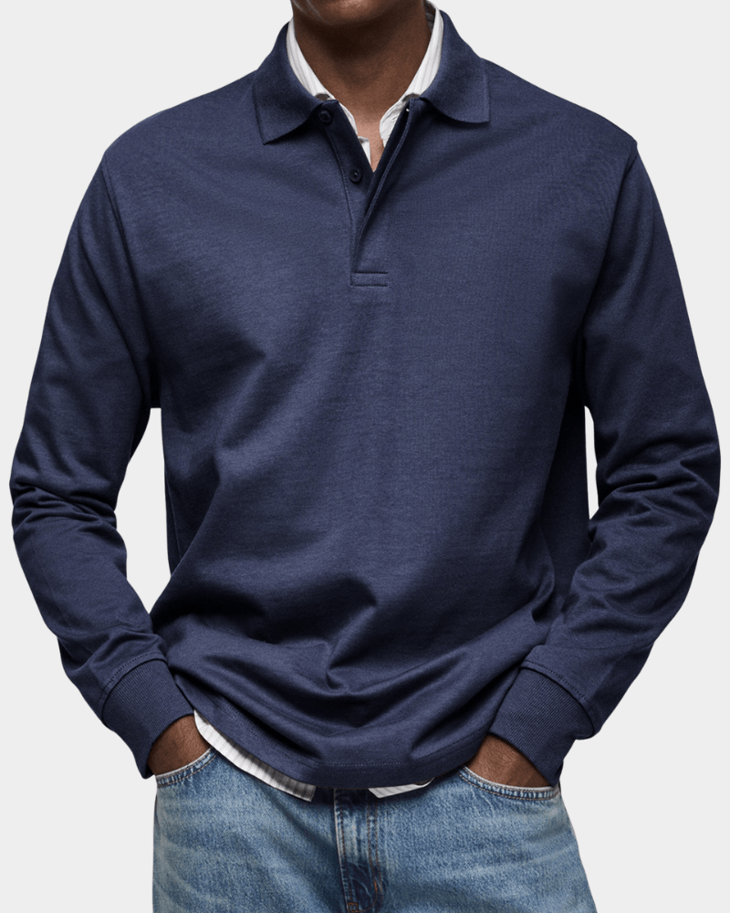 Noriel | Comfortabele lente polo met lange mouw