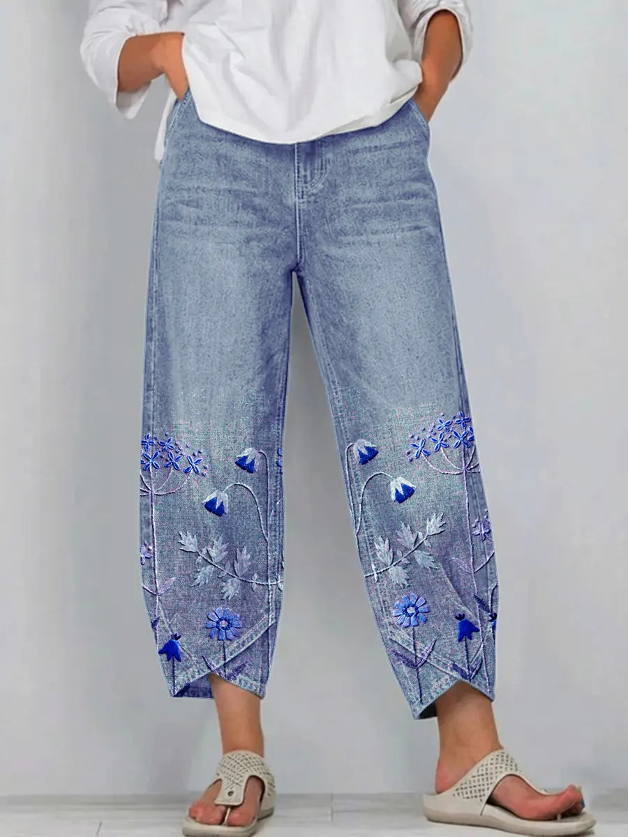 Ilse™ | Casual Geborduurde Broek – Elegante Uitstraling & Comfortabele Pasvorm