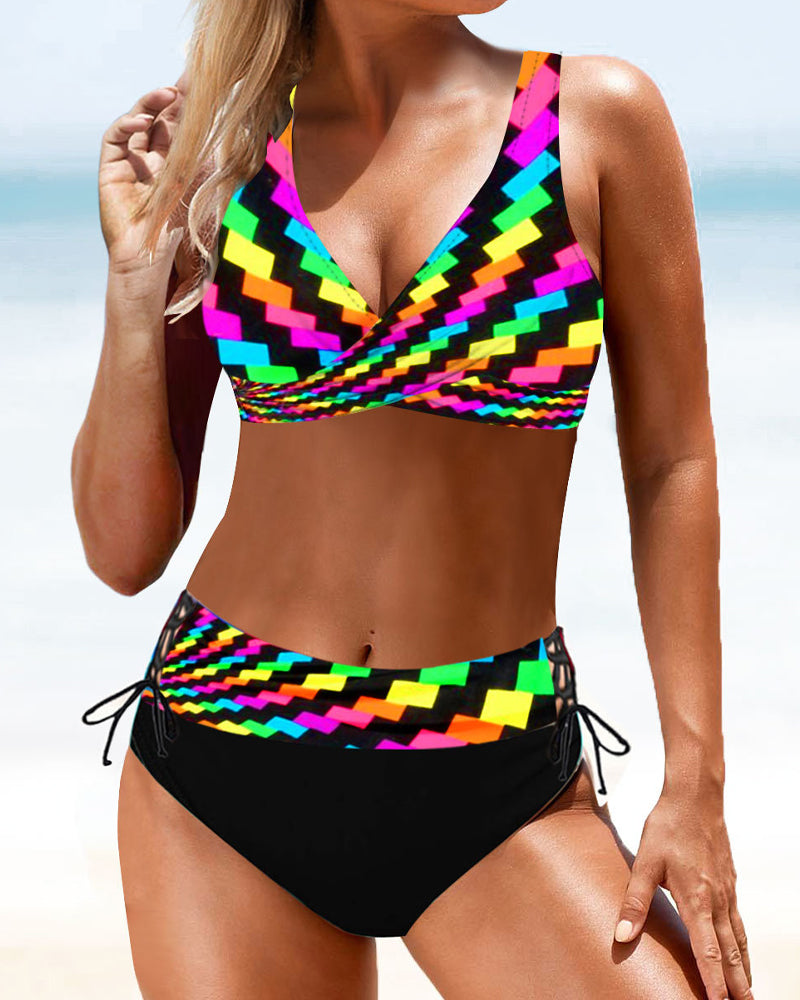 Evalyn - Vrolijke Kleurrijke Bikini