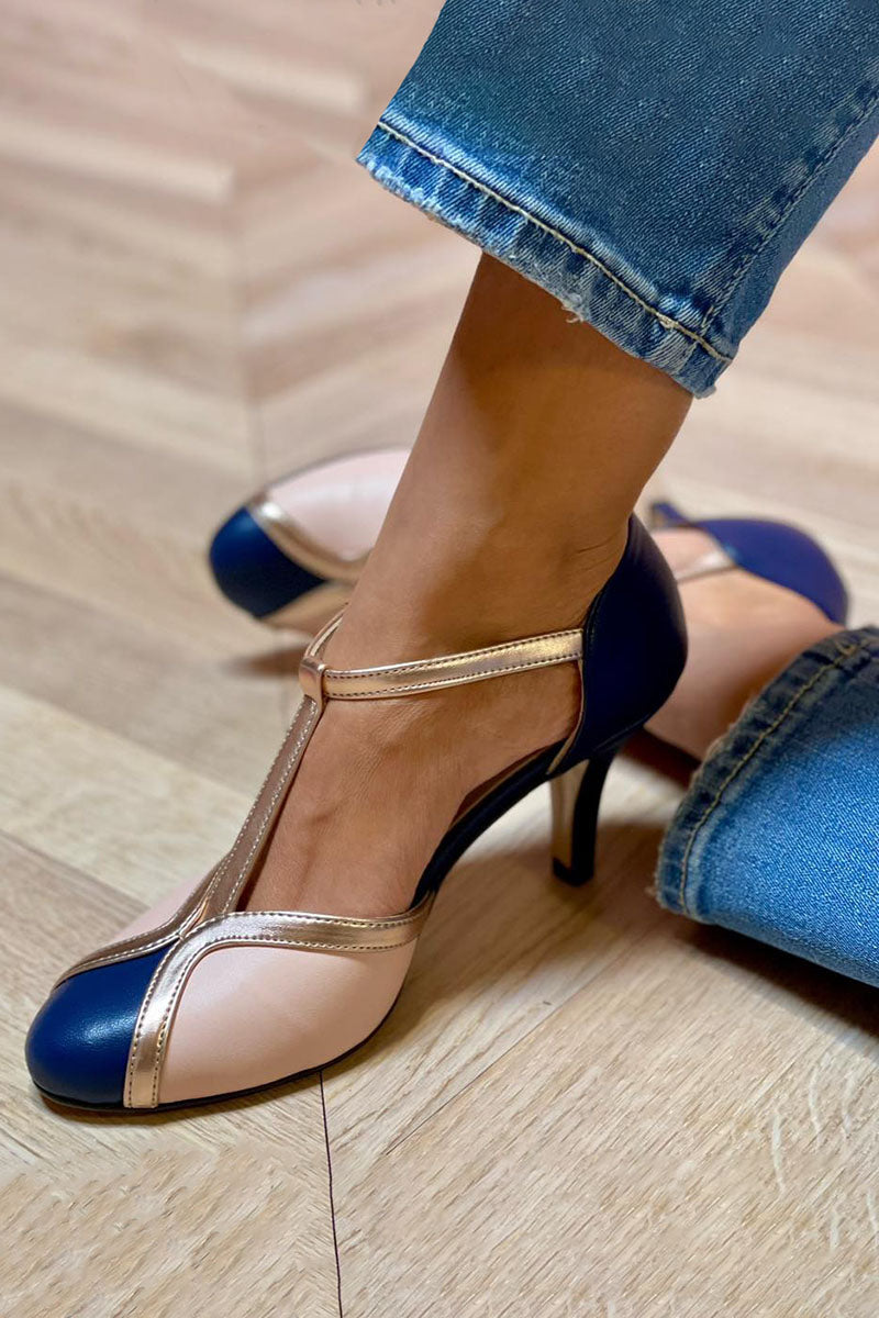 Alessia - Elegante T-strap Hak