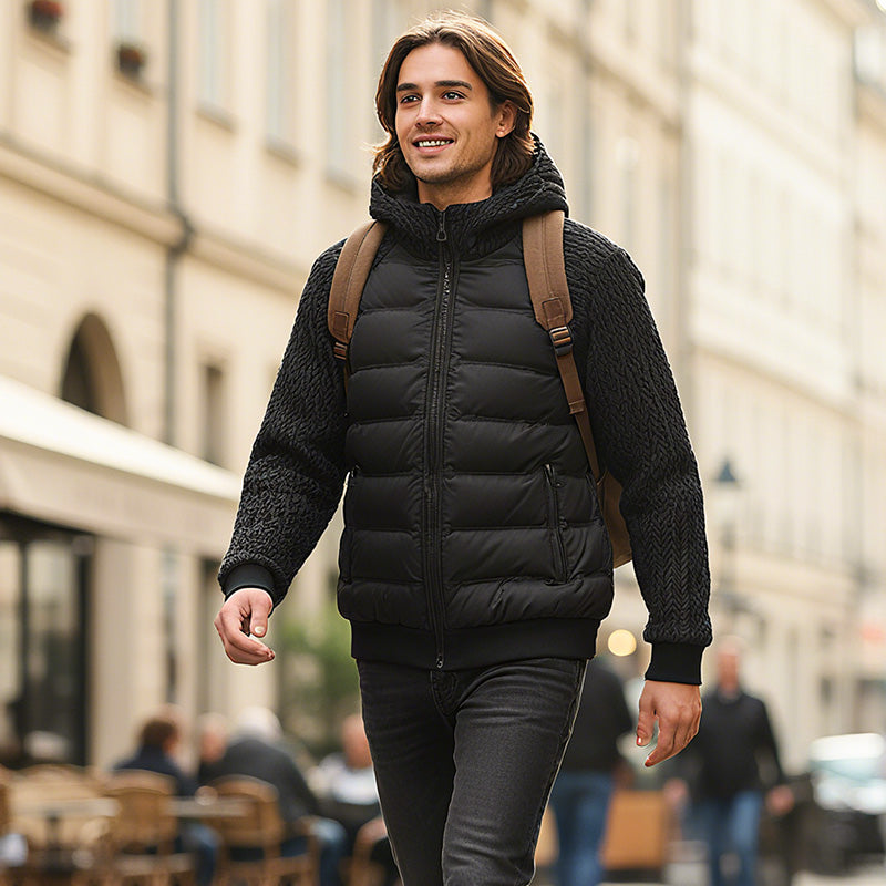 Hendrik™ | Hybride Heren Pufferjas met Capuchon