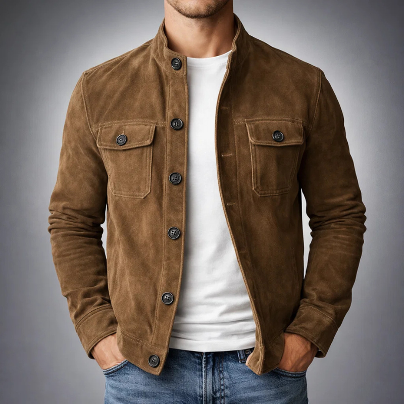 Halifax™ | Premium suède jas – Tijdloze stijl & zelfvertrouwen voor elke dag