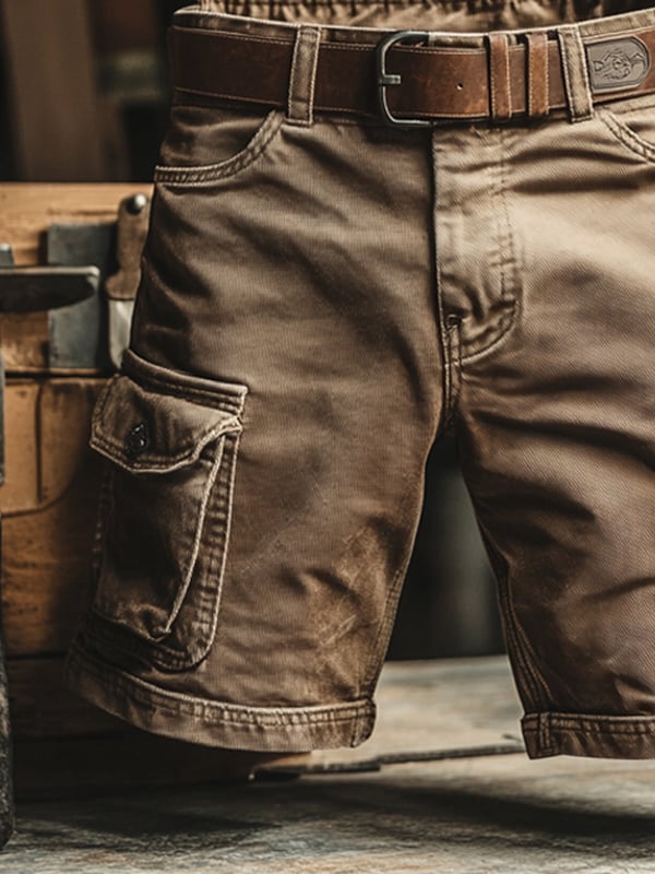 Sven | Korte cargo retro met meerdere zakken
