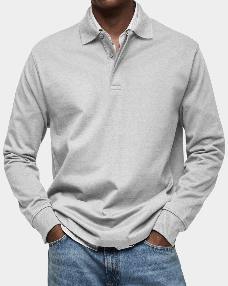 Noriel | Comfortabele lente polo met lange mouw