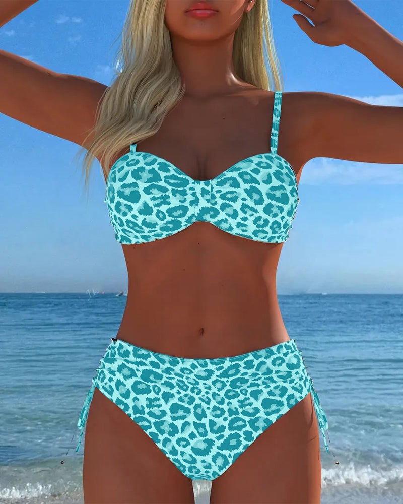 Noella™ | Tweedelige Bikini met Luipaardprint – Zelfverzekerde Elegantie & Comfortabele Pasvorm
