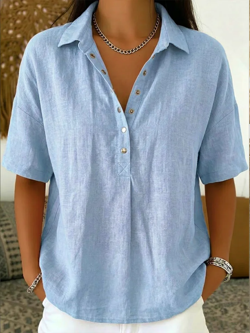 Vanessa | Blouse met verfijnde kraag – Moeiteloze elegantie voor dagelijks gebruik