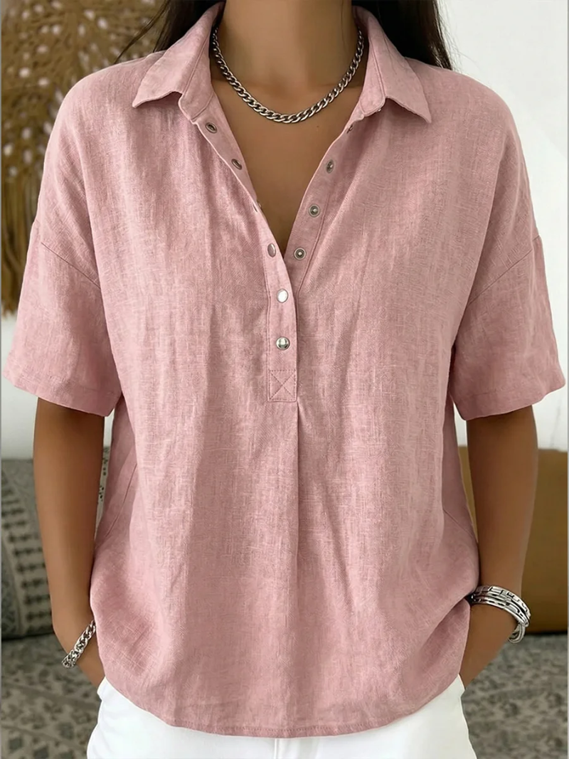Vanessa | Blouse met verfijnde kraag – Moeiteloze elegantie voor dagelijks gebruik