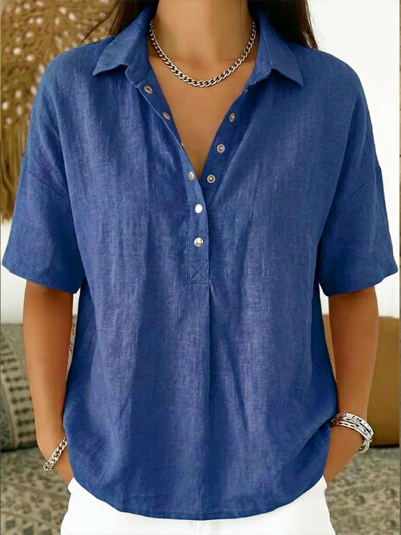 Jorieke™ | Blouse met Kraag – Ontspannen Elegantie & Luchtig Draagcomfort (1+1 GRATIS)