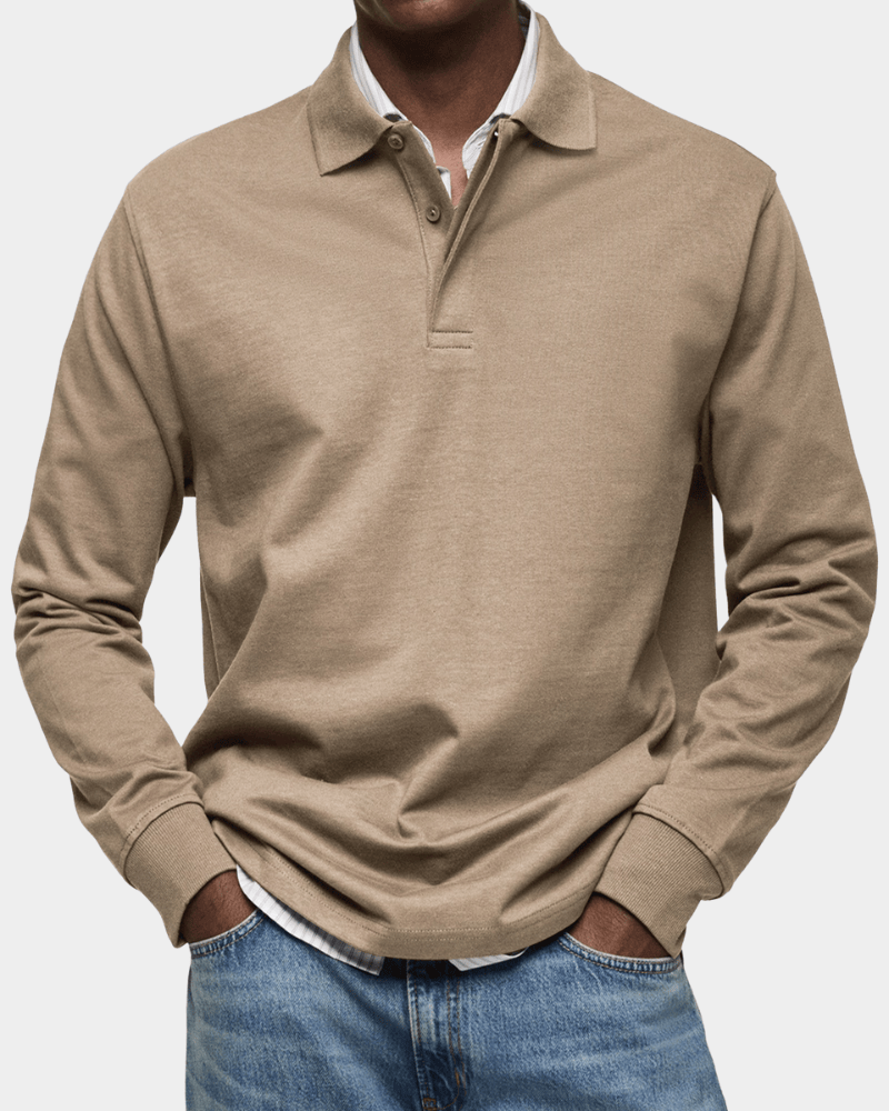Noriel | Comfortabele lente polo met lange mouw