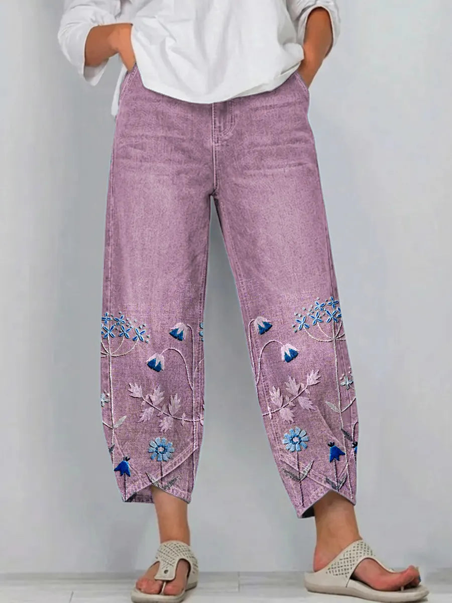 Ilse™ | Casual Geborduurde Broek – Elegante Uitstraling & Comfortabele Pasvorm