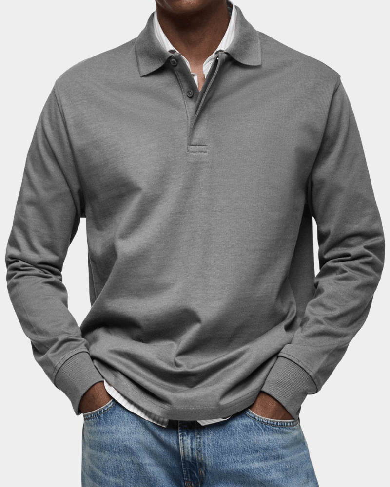 Noriel | Comfortabele lente polo met lange mouw
