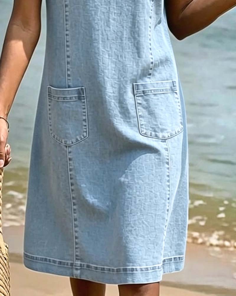 Myrthe™ | Denim Jurk – Ontspannen Stijl & Vrije Beweging