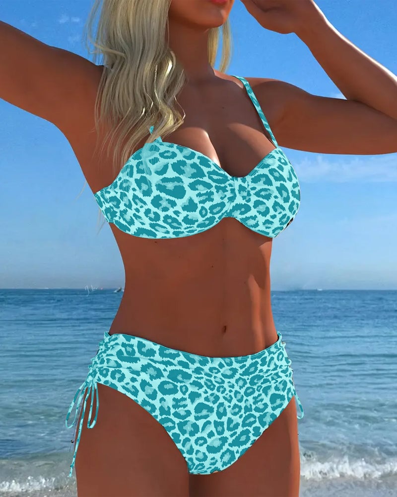 Noella™ | Tweedelige Bikini met Luipaardprint – Zelfverzekerde Elegantie & Comfortabele Pasvorm