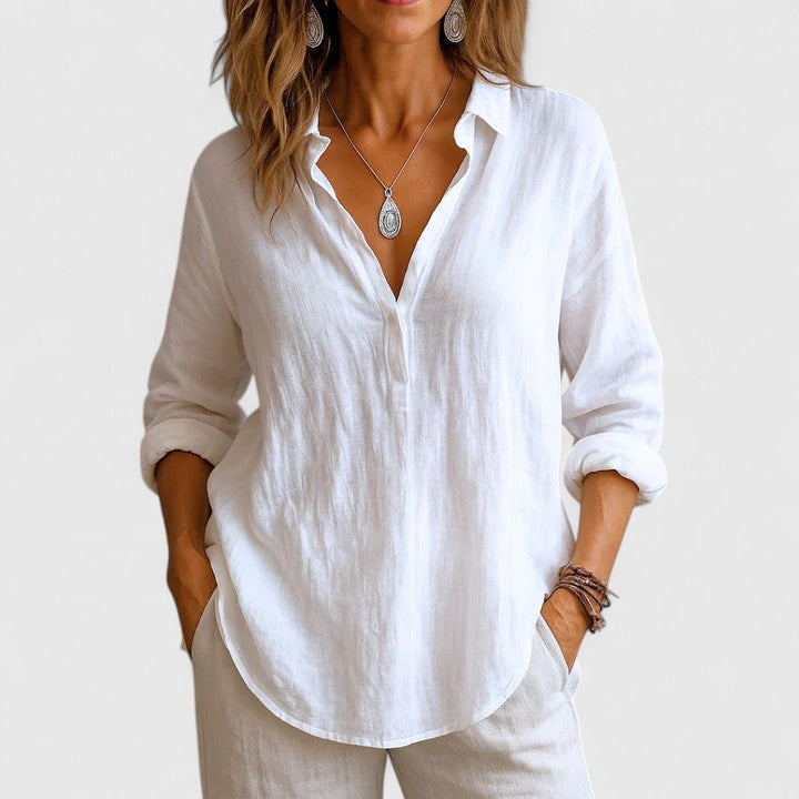 Bloom™ | Comfortabele Linnen Blouse