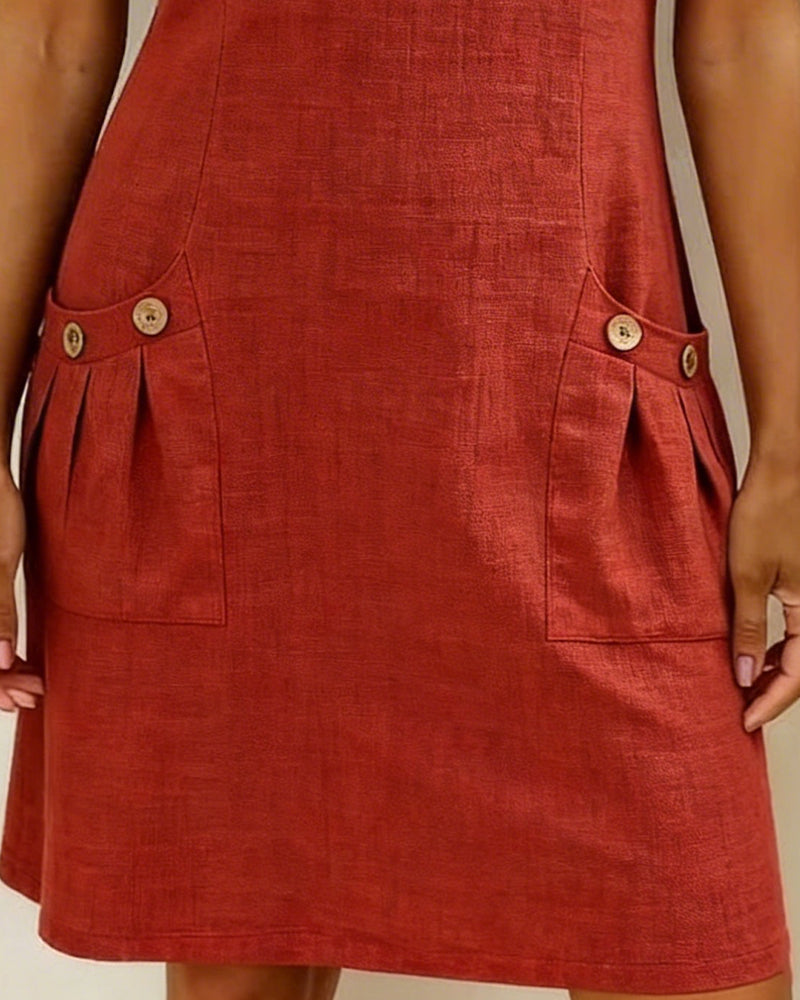Bloom™ | Katoenen jurk met ritssluiting