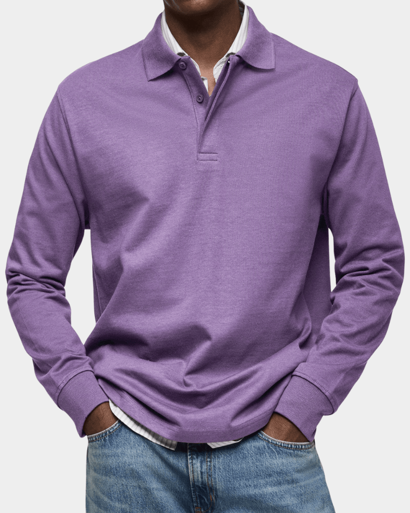 Noriel | Comfortabele lente polo met lange mouw