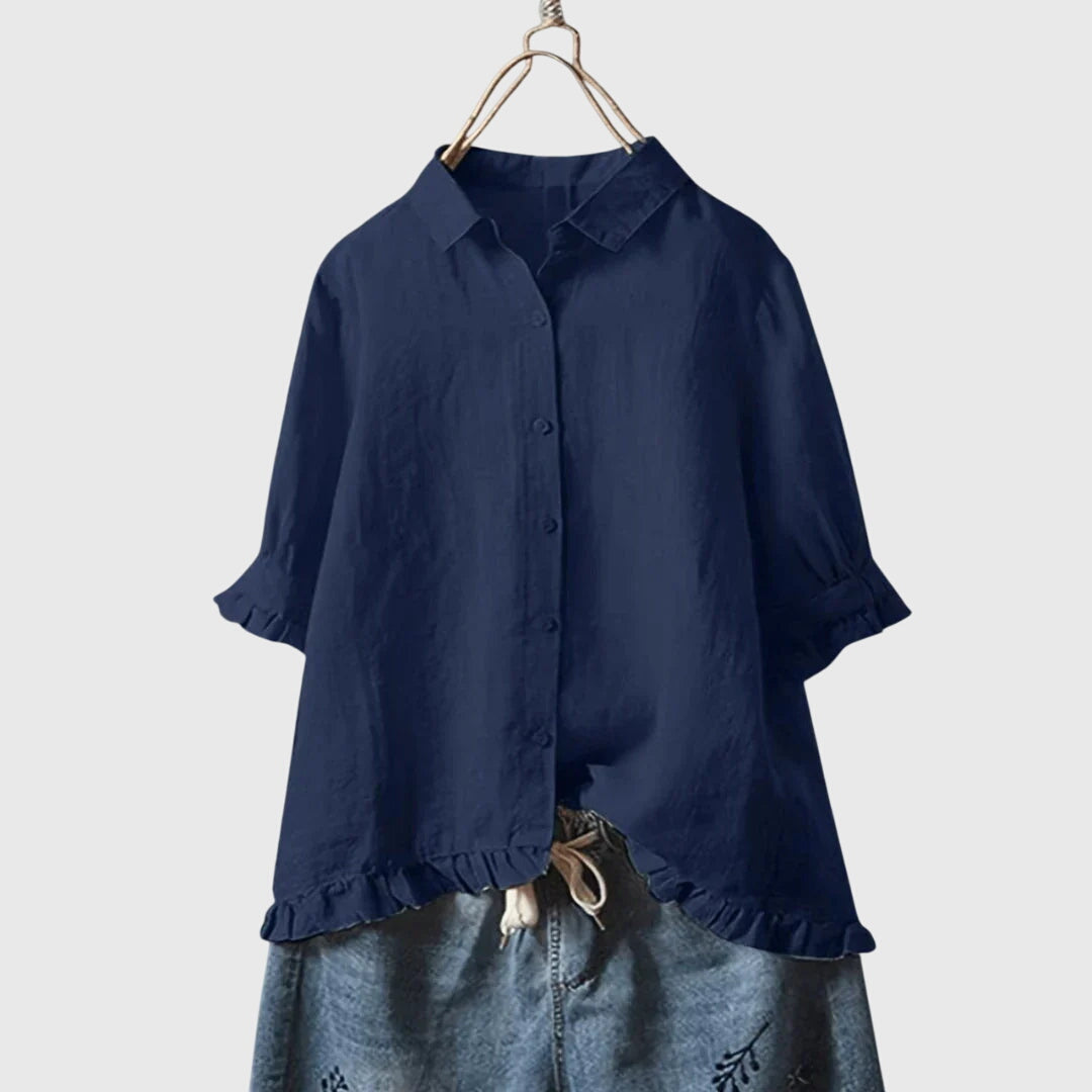 Pamela™ | Elegante & Verfijnde Hemdblouse