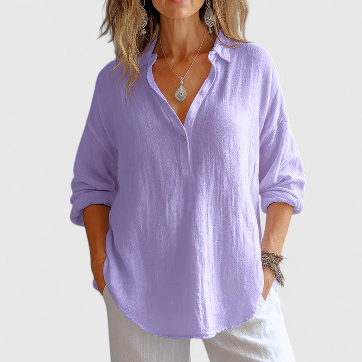 Bloom™ | Comfortabele Linnen Blouse