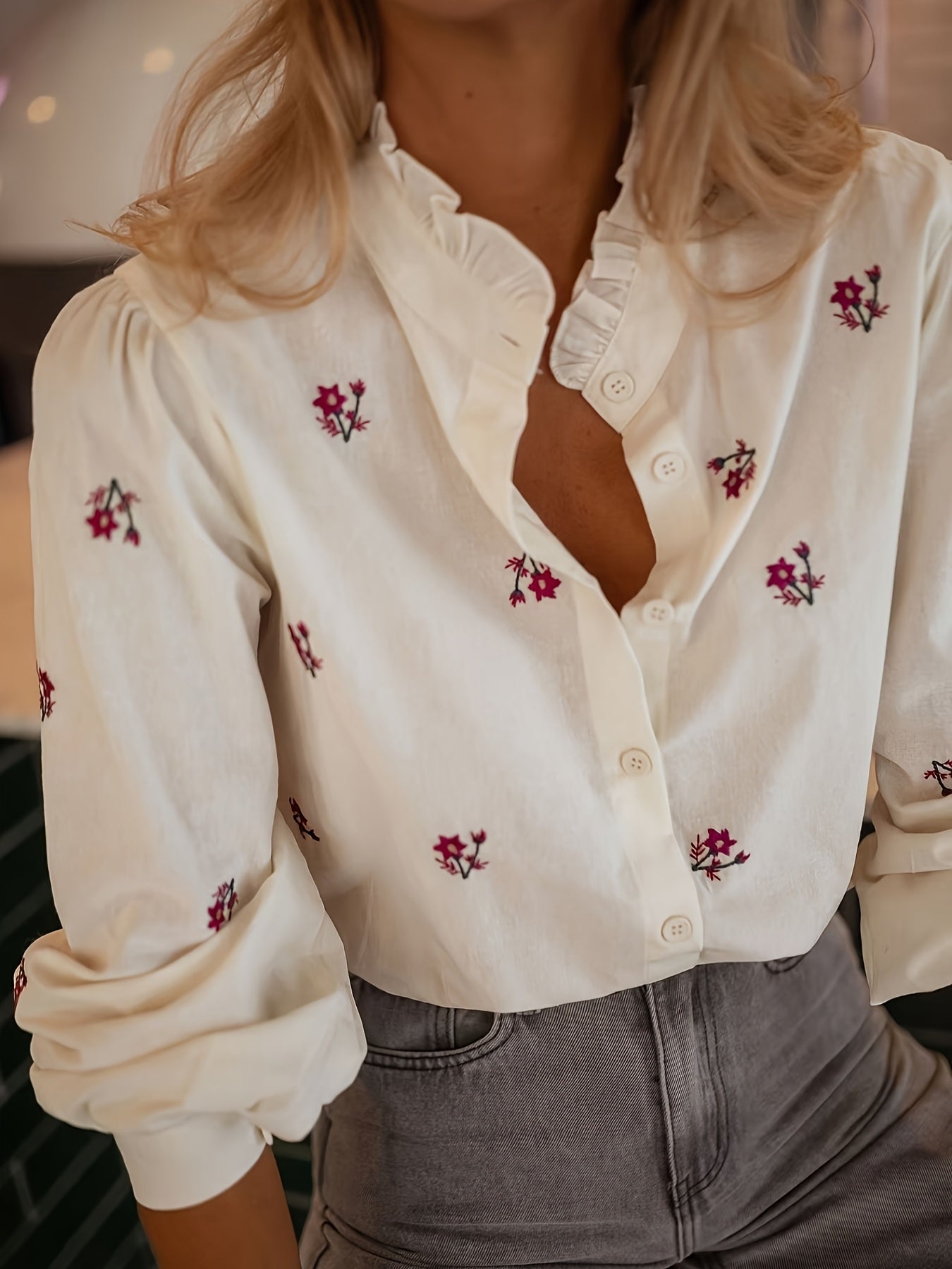Amara Blouse | Elegante bloes met bloemenprint