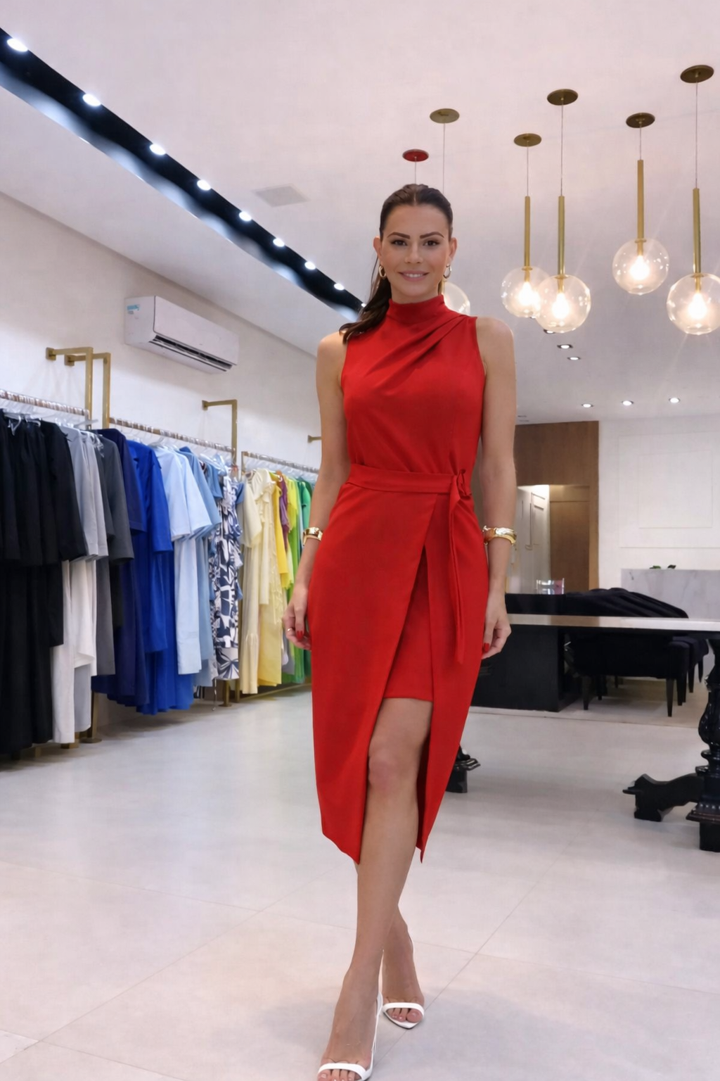 Anneloes™ | Luxe Asymmetrische Jurk – Verfijnde Elegantie & Flatterende Pasvorm