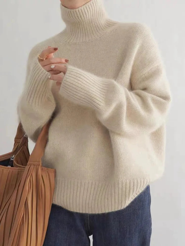 Isabella – Trui met een hoge kraag van cashmere