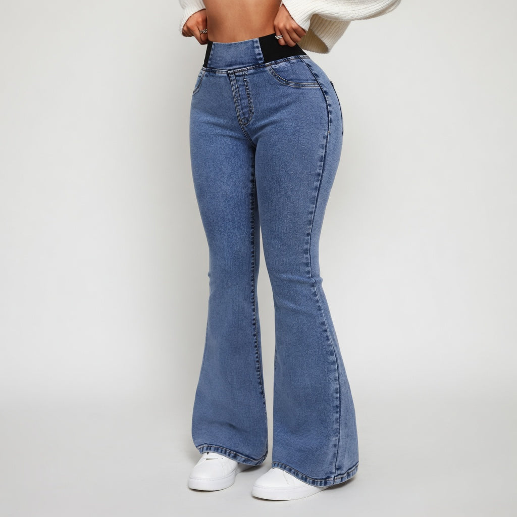 Véryliane™ — Hoge taille sculpturale flared jeans