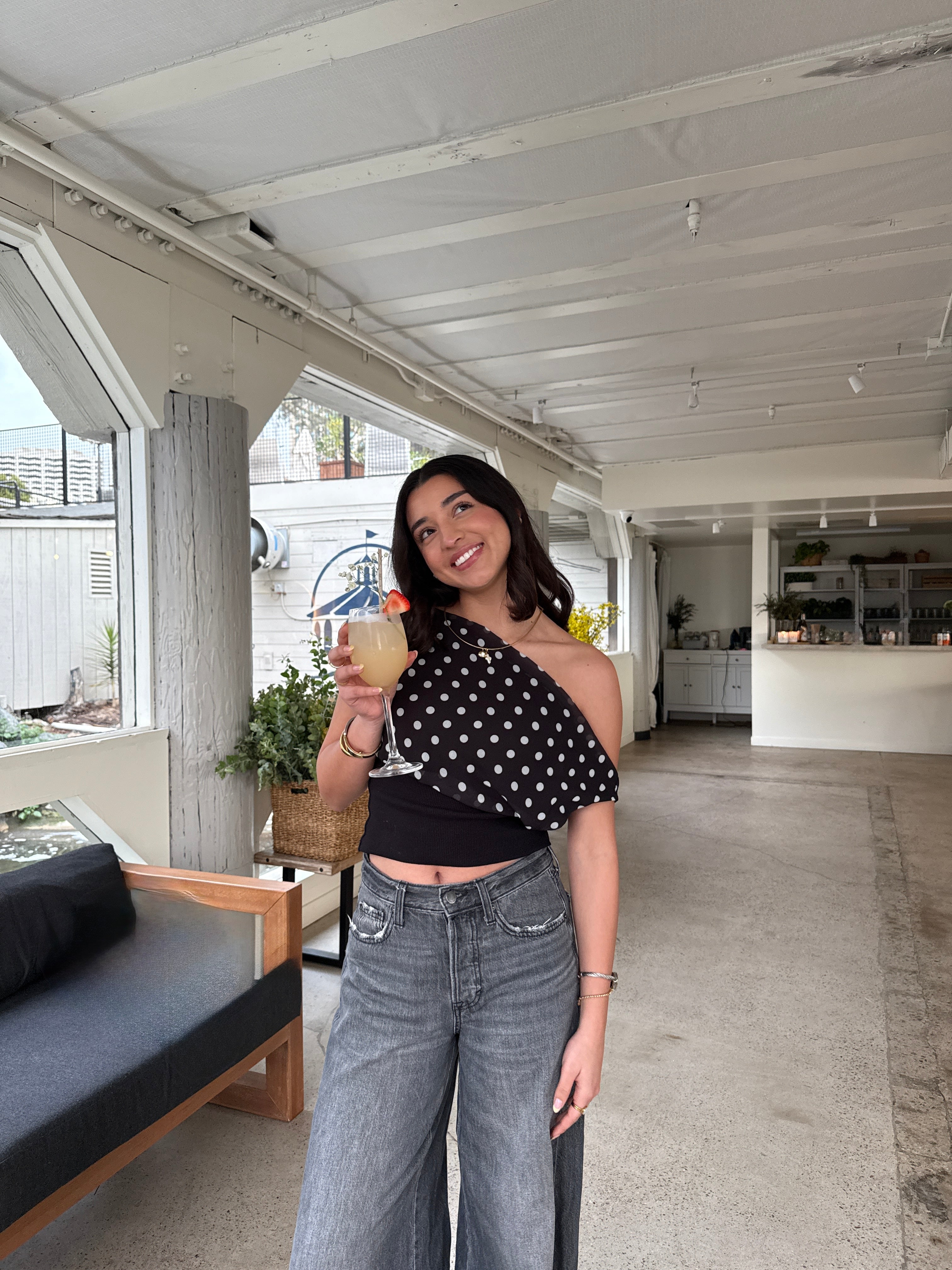 Bloom ™ | Lina - Polka Dotted Top | Speels & Elegant in Zwart-Wit