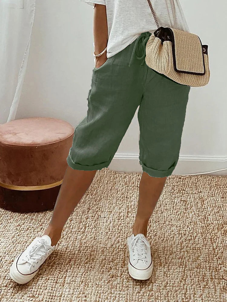 Liselot™ | Premium Linnen Comfort Shorts – Luchtig Draagcomfort & Moeiteloze Zomerstijl (1+1 Gratis)