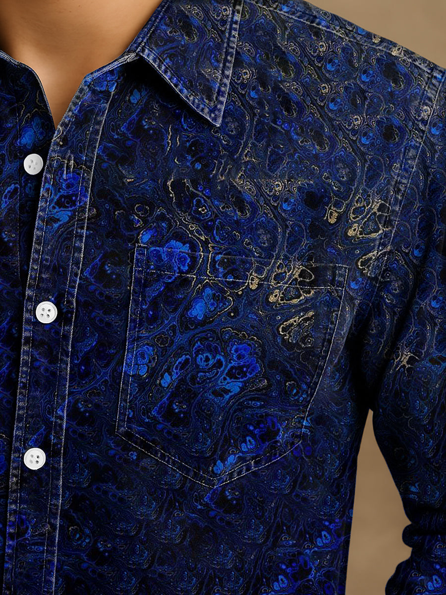 Bloom™ | Diep Blauw Overhemd – Rijke Kleuren & Verfijnde Uitstraling