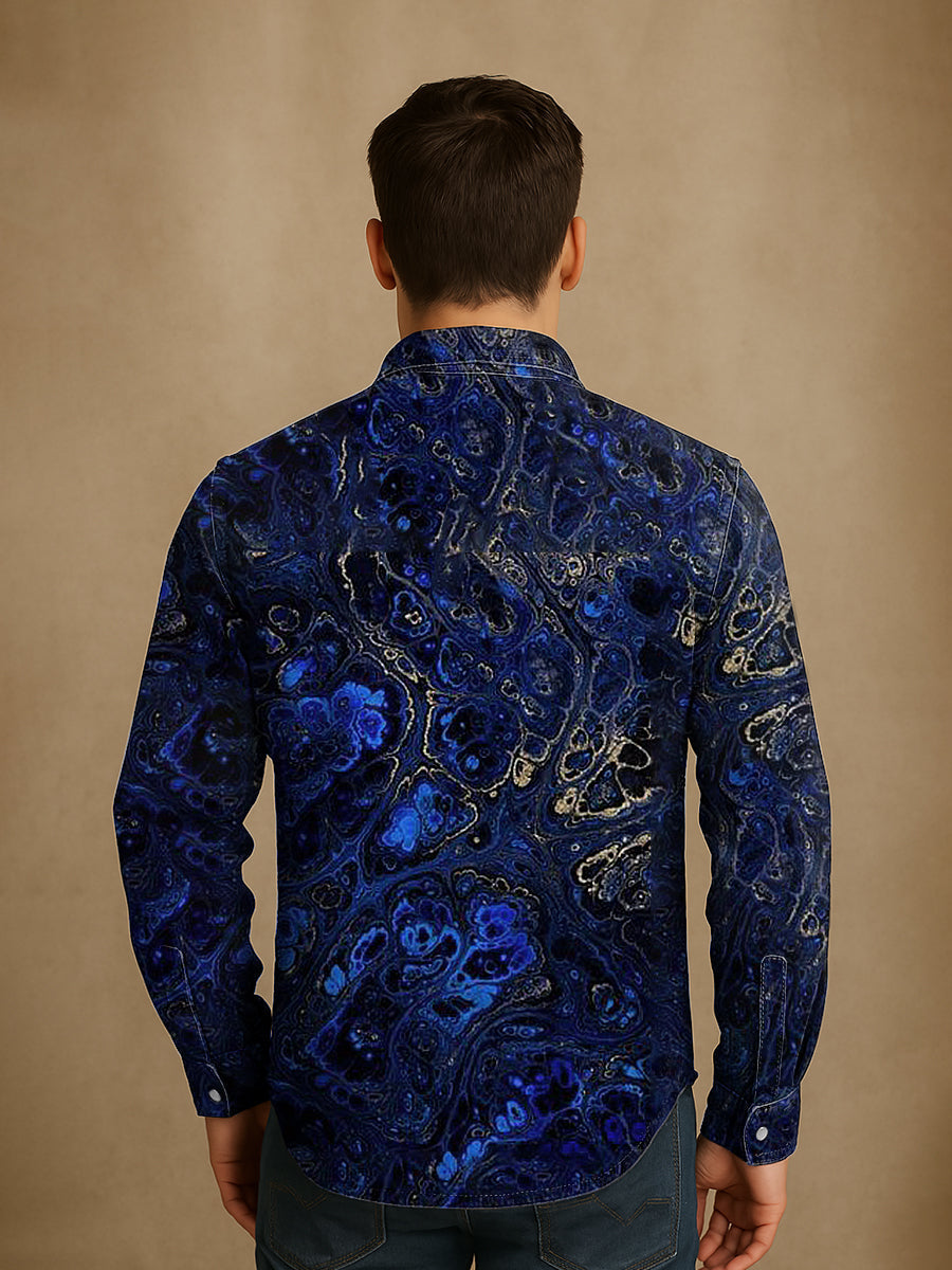 Bloom™ | Diep Blauw Overhemd – Rijke Kleuren & Verfijnde Uitstraling