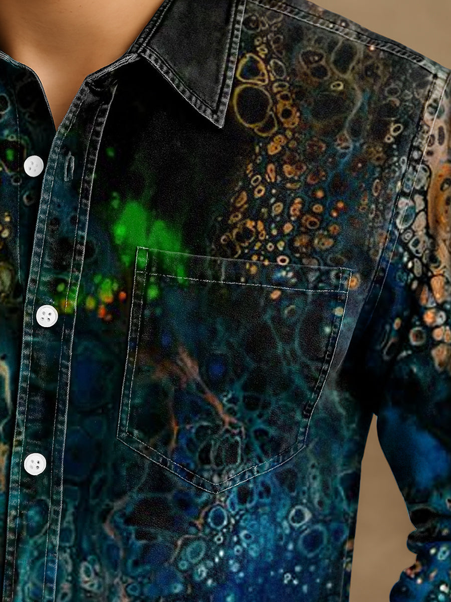 Bloom™ | Artistiek Gradient Overhemd – Vloeiende Kleuren & Unieke Stijl