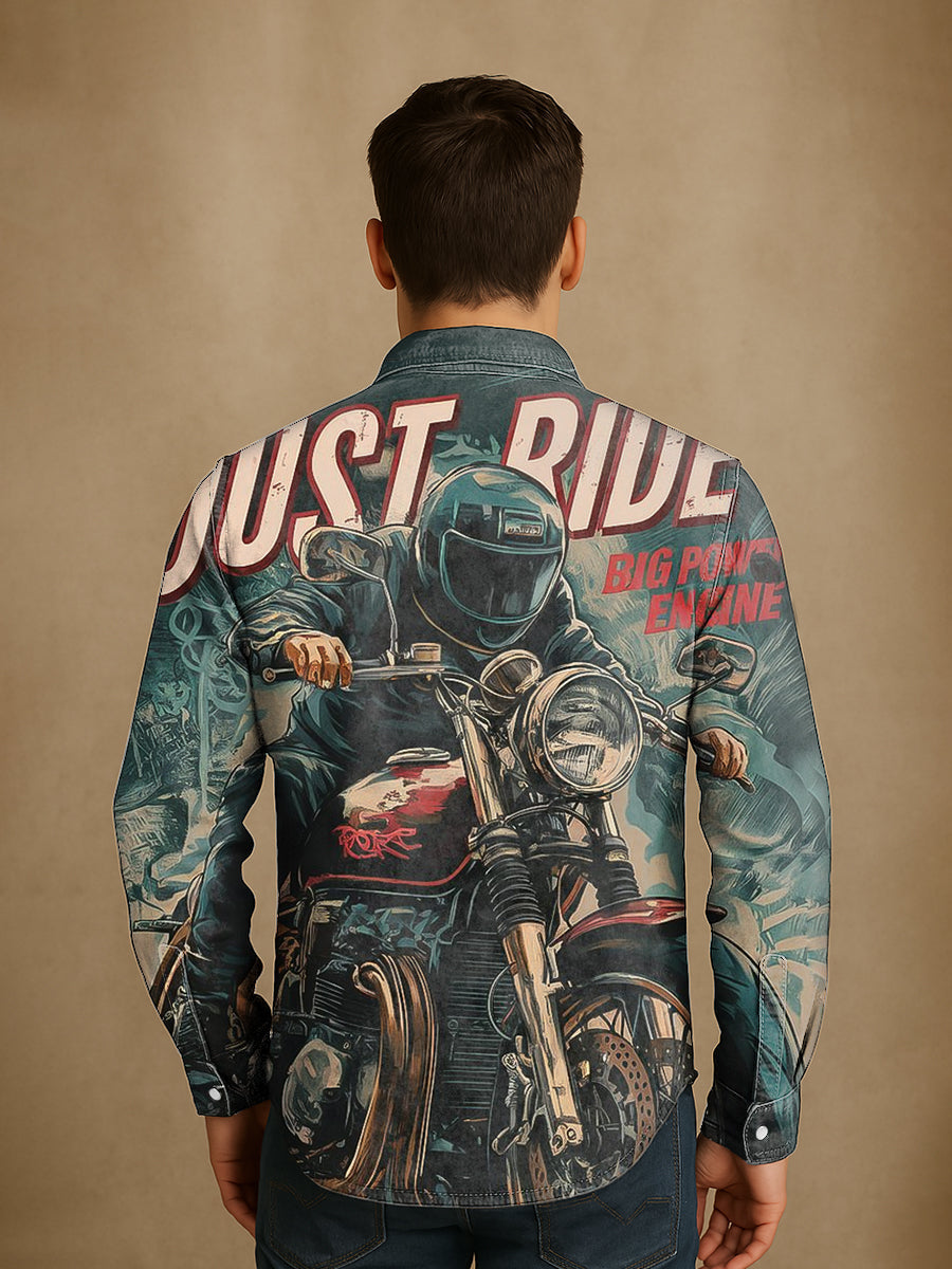 Bloom™ | Vintage Biker Overhemd – Stoere Look & Vrije Spirit