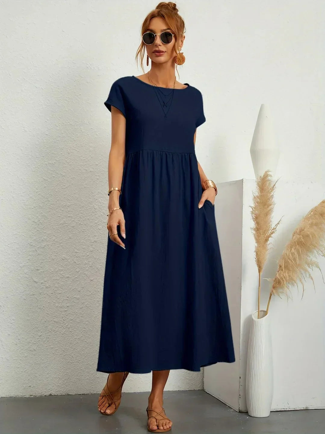 Gabrielle™ | Soepelvallende midijurk – Tijdloze elegantie & beperkte voorraad
