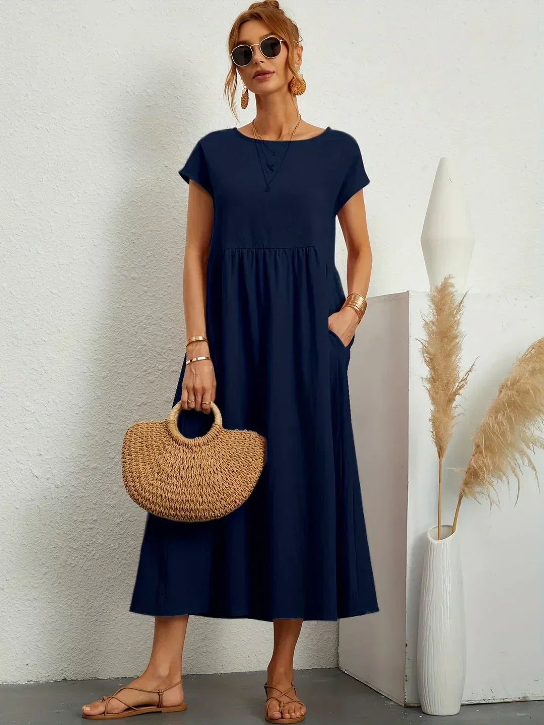 Gabrielle™ | Soepelvallende midijurk – Tijdloze elegantie & beperkte voorraad