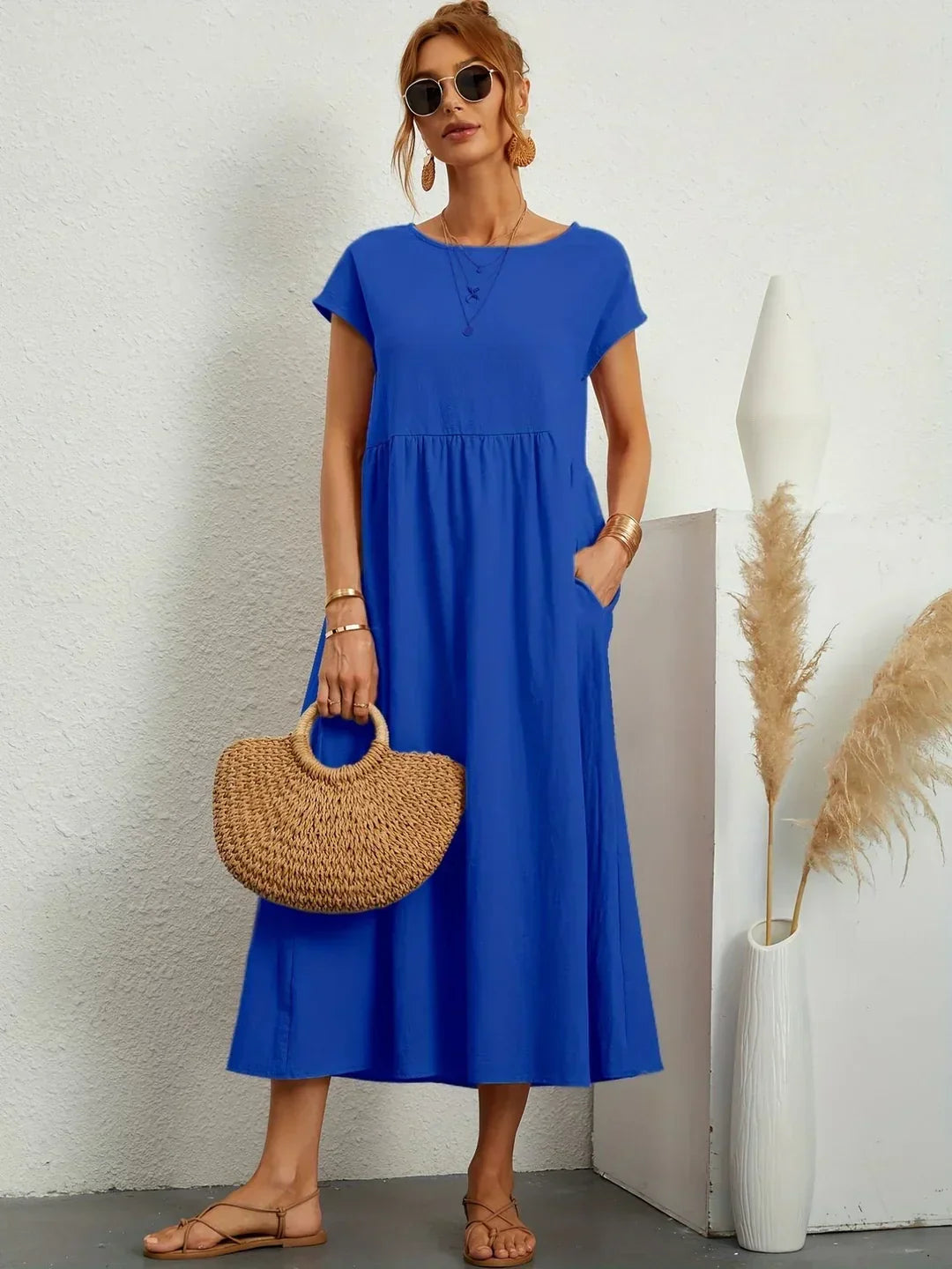 Gabrielle™ | Soepelvallende midijurk – Tijdloze elegantie & beperkte voorraad