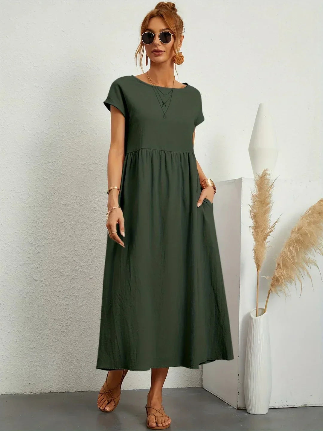 Gabrielle™ | Soepelvallende midijurk – Tijdloze elegantie & beperkte voorraad