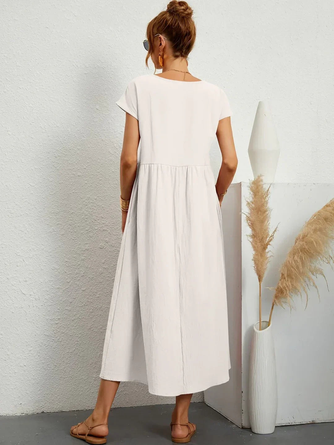 Gabrielle™ | Soepelvallende midijurk – Tijdloze elegantie & beperkte voorraad