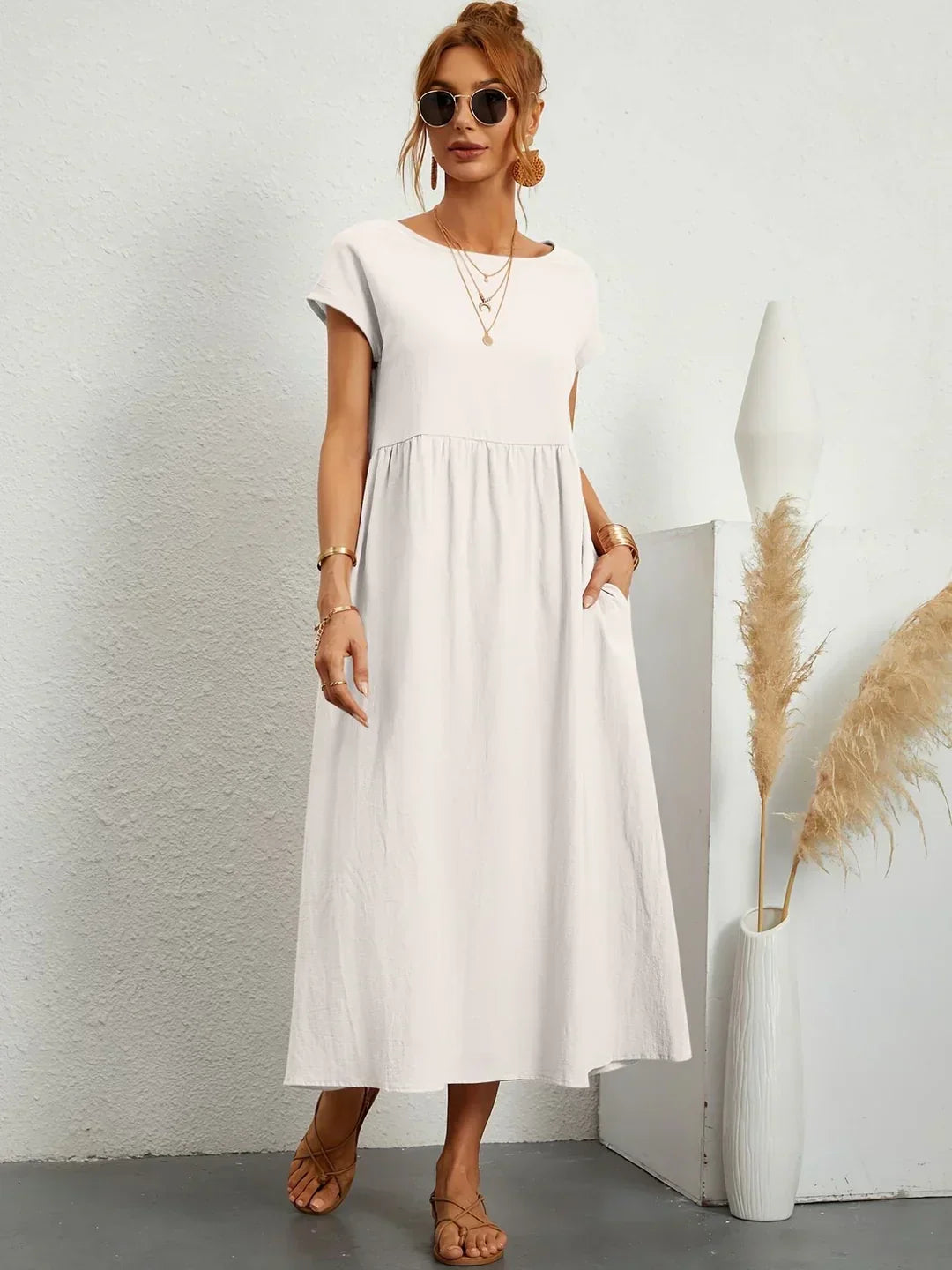 Gabrielle™ | Soepelvallende midijurk – Tijdloze elegantie & beperkte voorraad