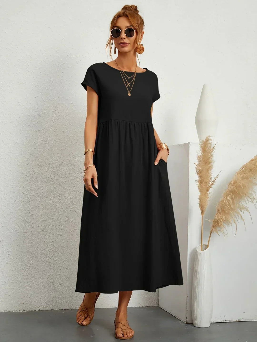 Gabrielle™ | Soepelvallende midijurk – Tijdloze elegantie & beperkte voorraad