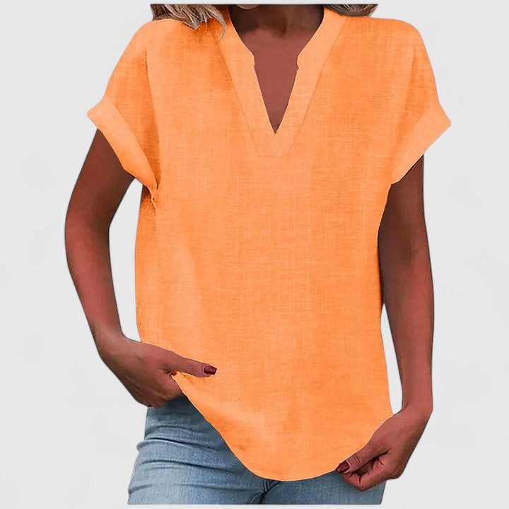 Xavinah | Comfortabele blouse met V-hals