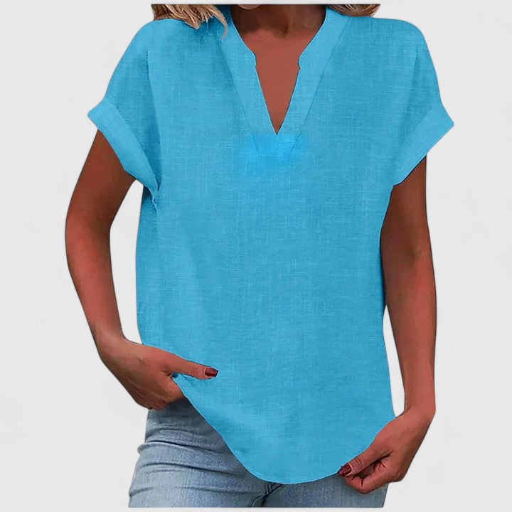 Xavinah | Comfortabele blouse met V-hals