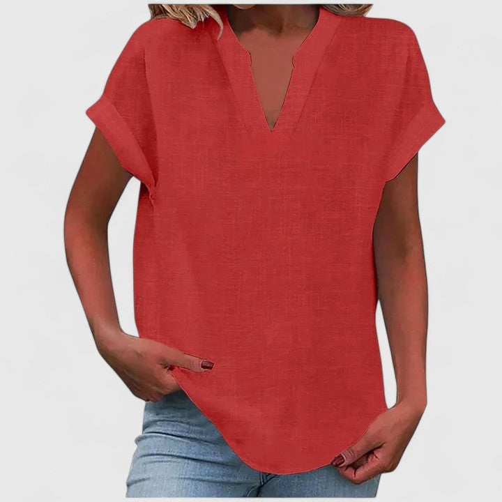Xavinah | Comfortabele blouse met V-hals